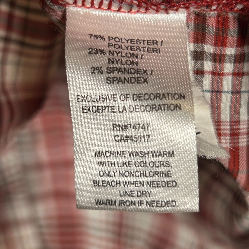 Ascend Mens Large Hiking Shirt Plaid Button Up Outdoor Fishing Zip Polyester - Picture 10 of 10